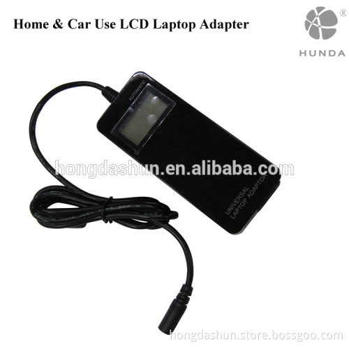 LCD board display 2 in 1 used home & car universal AC/DC laptop power adapter